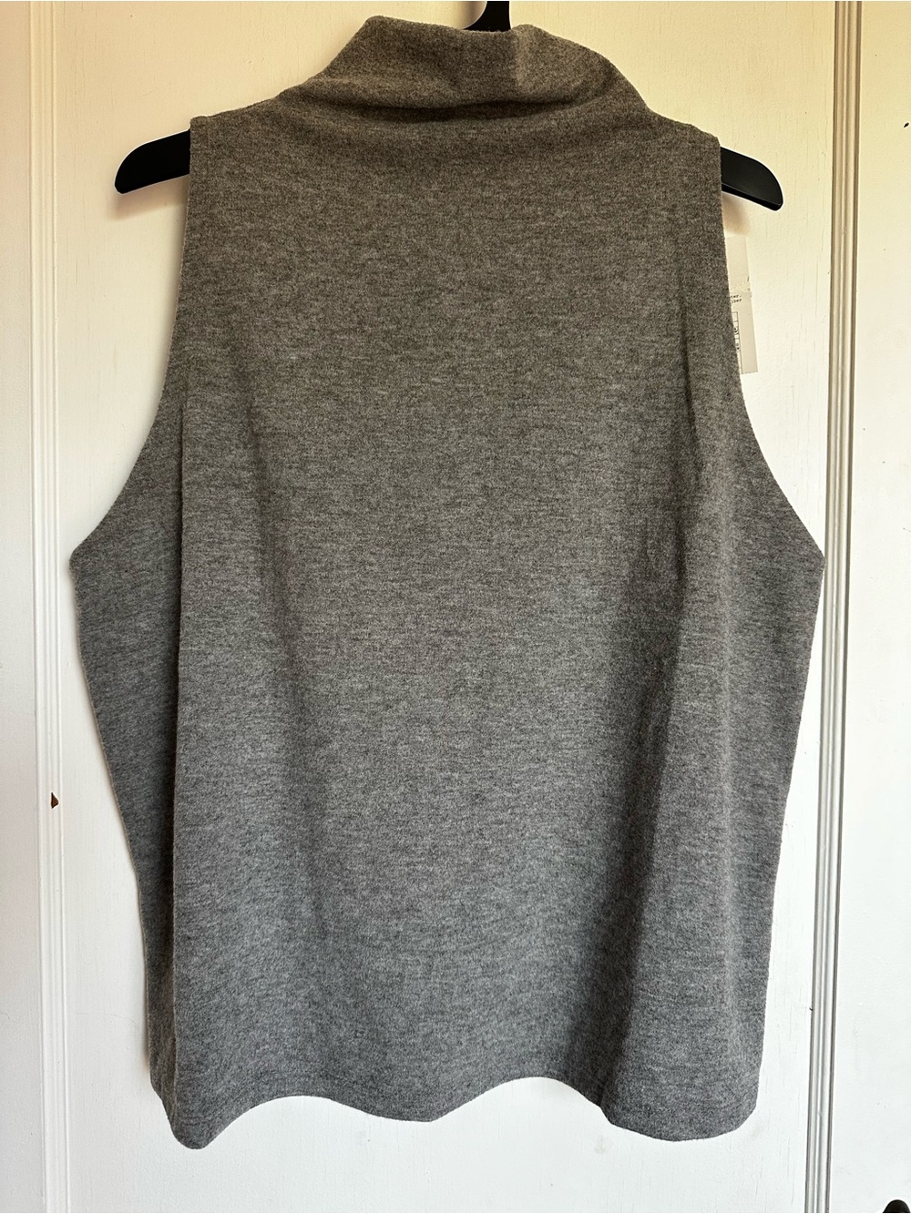 a new day Grey Sleeveless Turtleneck Knit Top